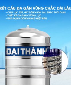 Bồn inox Đại Thành 304 đứng 4500l ĐK 1360 (Phân phối từ Kon Tum trở vào khu vực phía Nam)