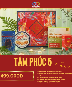 Hộp Quà Khai Trương Cao Cấp Thaoco – Tâm Phúc 5 | Set quà khai lộc đầu năm cho doanh nghiệp và gia đình (kèm túi đẹp)