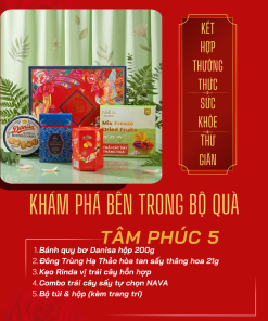 Hộp Quà Khai Trương Cao Cấp Thaoco – Tâm Phúc 5 | Set quà khai lộc đầu năm cho doanh nghiệp và gia đình (kèm túi đẹp)