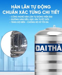 Bồn inox Đại Thành 304 đứng 3000l ĐK 1360 (Phân phối từ Kon Tum trở vào khu vực phía Nam)