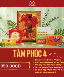 Hộp Quà Khai Trương Cao Cấp Thaoco – Tâm Phúc 4 | Set quà khai lộc đầu năm cho doanh nghiệp và gia đình (kèm túi đẹp)