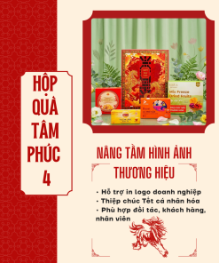 Hộp Quà Khai Trương Cao Cấp Thaoco – Tâm Phúc 4 | Set quà khai lộc đầu năm cho doanh nghiệp và gia đình (kèm túi đẹp)