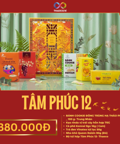 Hộp Quà Khai Trương Cao Cấp Thaoco – Tâm Phúc 12 | Set quà khai lộc đầu năm cho doanh nghiệp và gia đình (kèm túi đẹp)