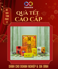 Hộp Quà Khai Trương Cao Cấp Thaoco – Tâm Phúc 12 | Set quà khai lộc đầu năm cho doanh nghiệp và gia đình (kèm túi đẹp)