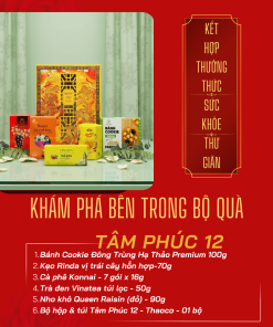 Hộp Quà Khai Trương Cao Cấp Thaoco – Tâm Phúc 12 | Set quà khai lộc đầu năm cho doanh nghiệp và gia đình (kèm túi đẹp)