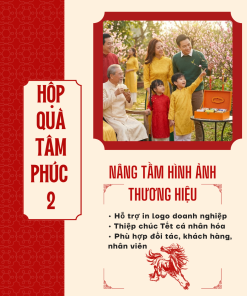 Hộp Quà Khai Trương Cao Cấp Thaoco – Tâm Phúc 2 | Set quà khai lộc đầu năm cho doanh nghiệp và gia đình (kèm túi đẹp)