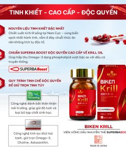Thực phẩm bảo vệ sức khỏe BIKEN KRILL (Bổ sung Omega-3 nhuyễn thể)