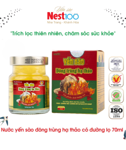 Nước Yến sào Đông trùng hạ thảo Nest100 – Có đường (70ml)