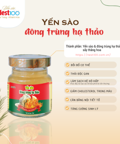 Nước Yến sào Đông trùng hạ thảo Nest100 – Có đường (70ml)