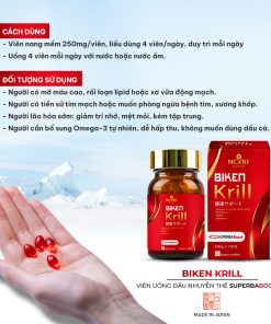 Thực phẩm bảo vệ sức khỏe BIKEN KRILL (Bổ sung Omega-3 nhuyễn thể)
