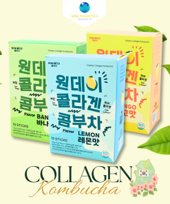 Thức uống lên men Kombucha Collagen Oneday hoà tan – giàu lợi khuẩn Vị Chuối (Hộp 15 gói x 5g)