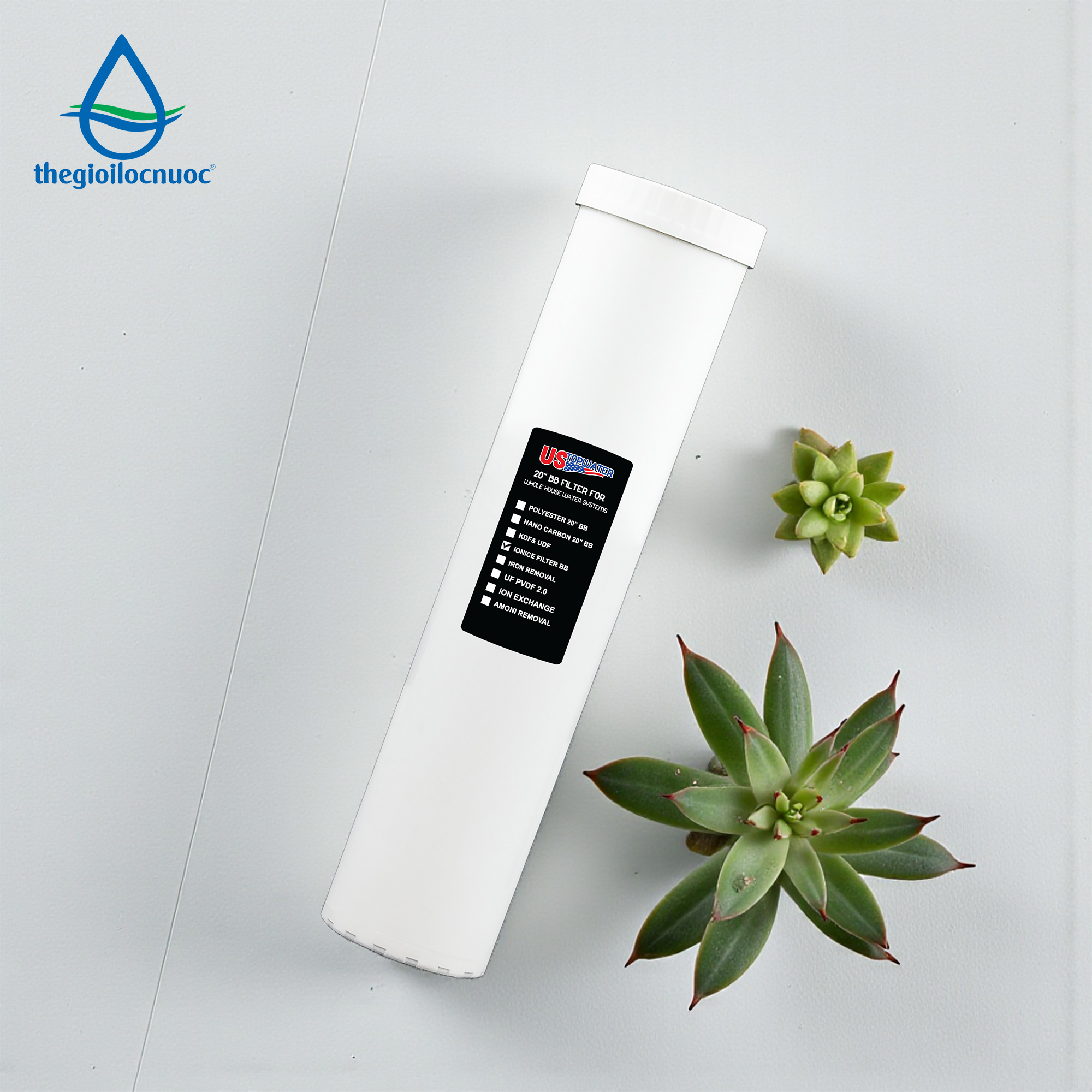 Lõi lọc IONICE 20” béo USTOPWATER – USA, model: F-4520IC