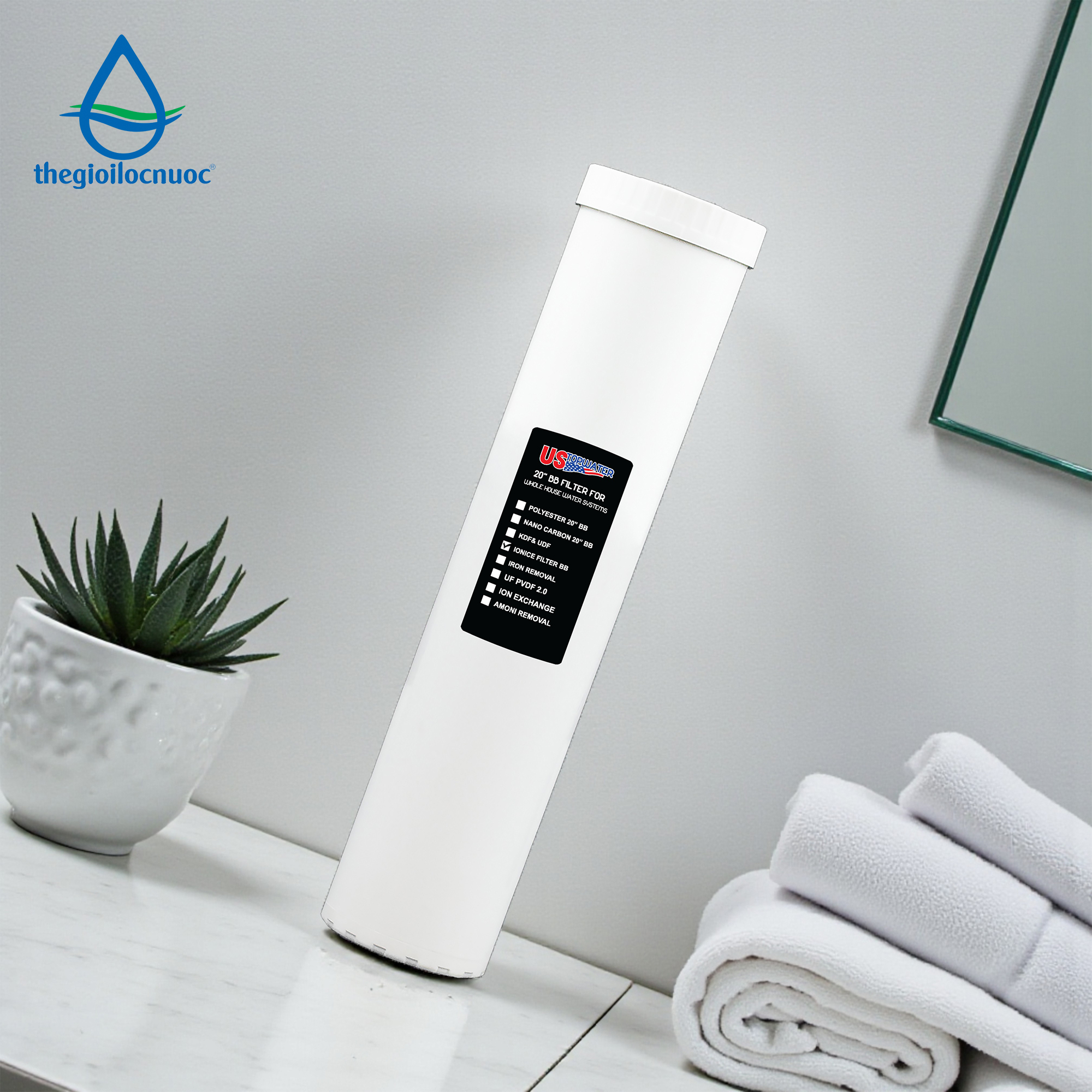 Lõi lọc IONICE 20” béo USTOPWATER – USA, model: F-4520IC