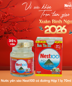 Nước Yến sào Nest100 – Có đường (lọ 70ml)