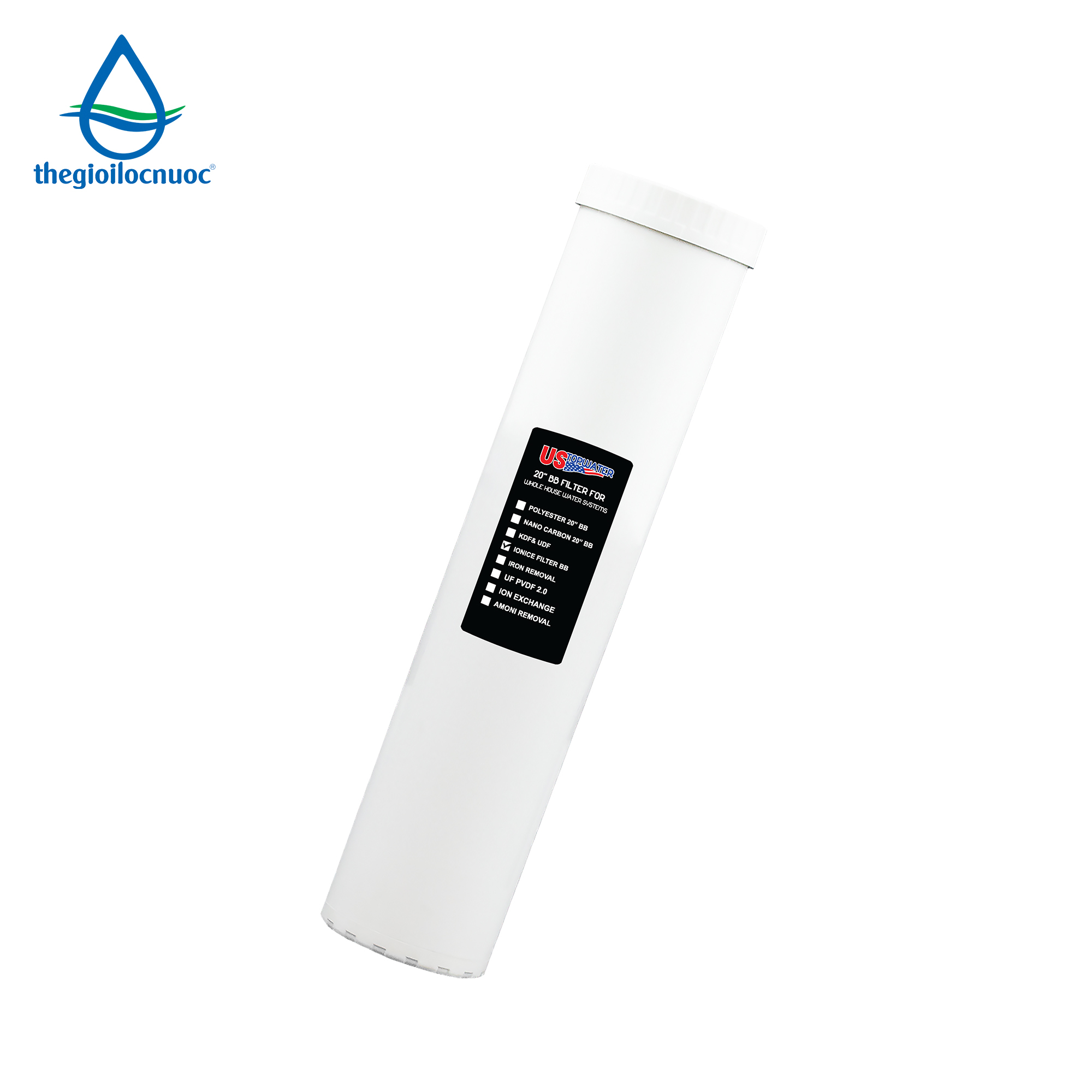 Lõi lọc IONICE 20” béo USTOPWATER – USA, model: F-4520IC