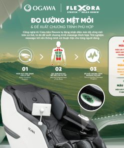 Ghế massage FLEXORA (OG-6290), màu trắng, hiệu Ogawa