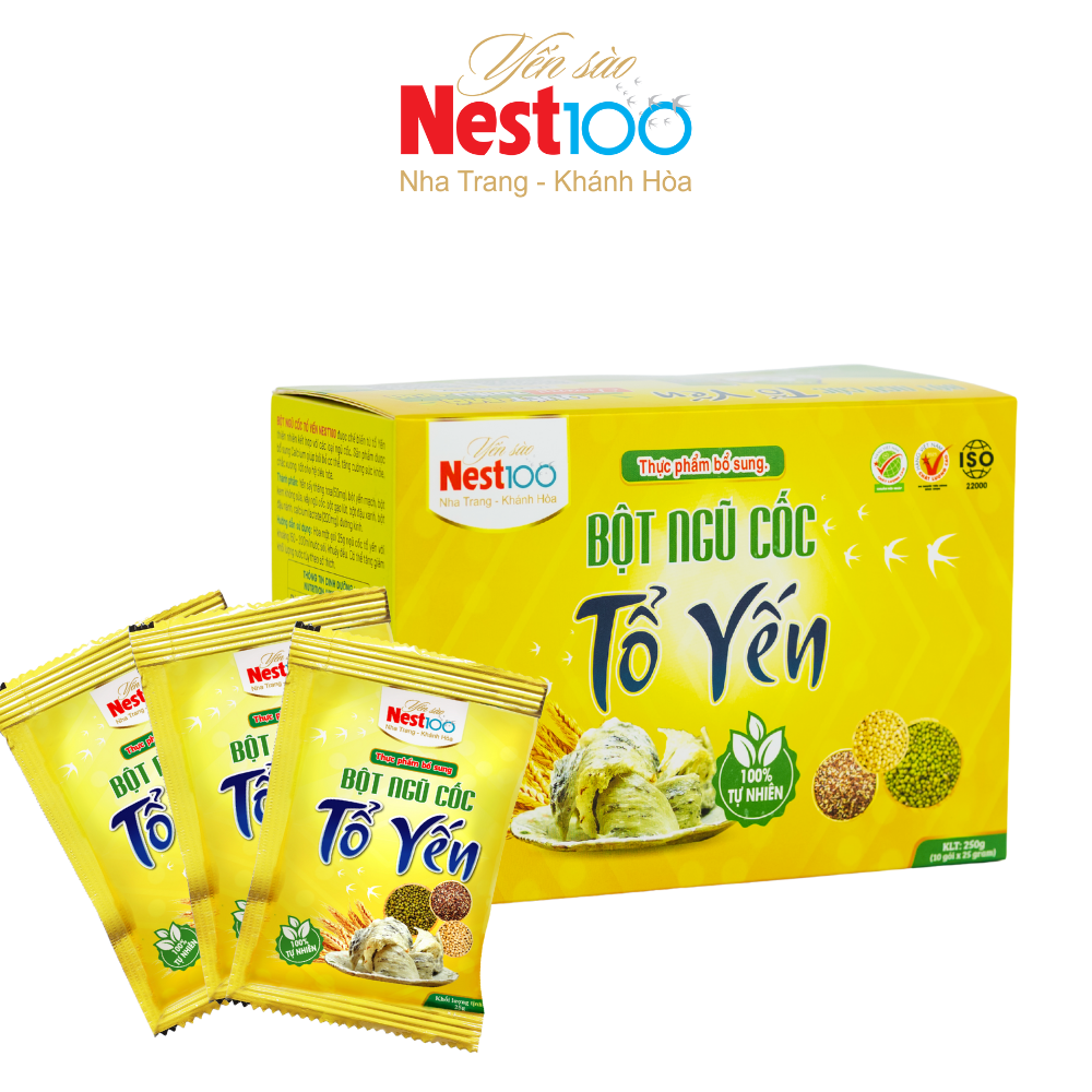 Bột ngũ cốc Yến sào Nest100 (10 gói x 25g)