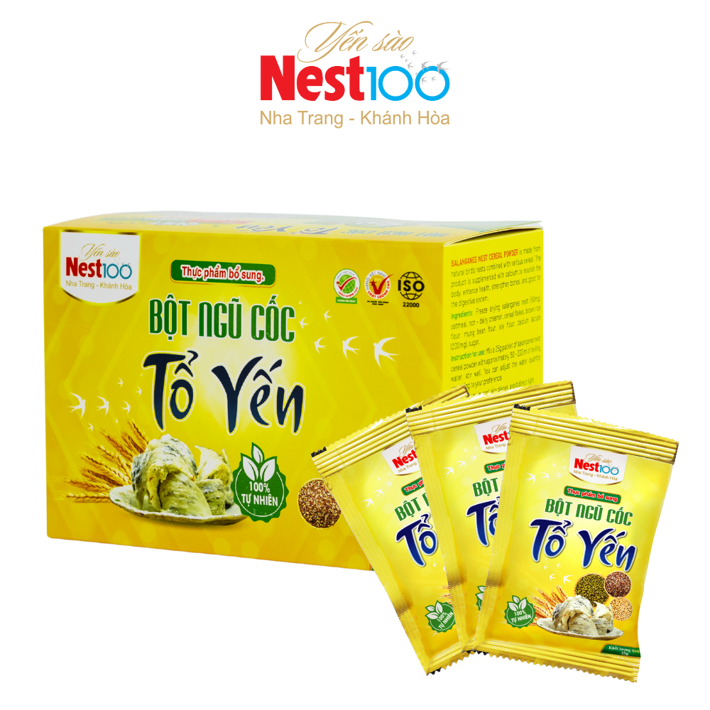 Bột ngũ cốc Yến sào Nest100 (10 gói x 25g)