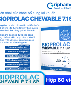 Viên nhai bổ sung lợi khuẩn Bioprolac chewable 7.1 SP (Hộp 60 viên)