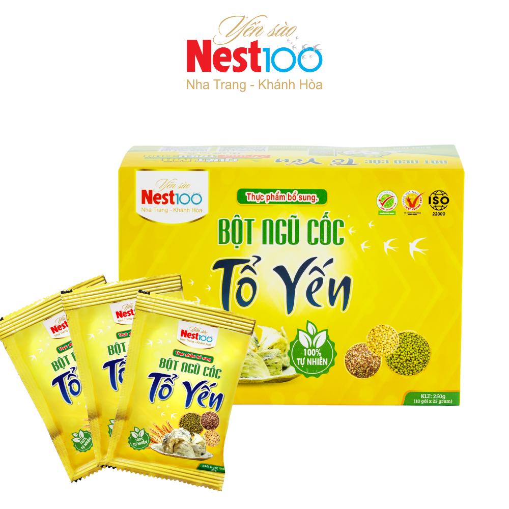 Bột ngũ cốc Yến sào Nest100 (10 gói x 25g)
