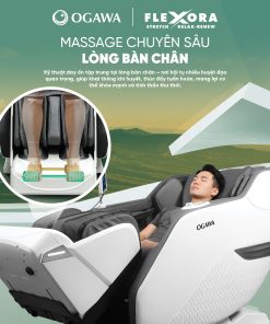 Ghế massage FLEXORA (OG-6290), màu trắng, hiệu Ogawa