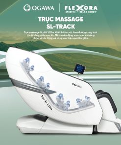 Ghế massage FLEXORA (OG-6290), màu trắng, hiệu Ogawa
