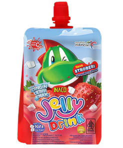 Thùng 10 gói (5 túi x 120g) INACO Jelly Drink Strawberry – Nước thạch dâu tây