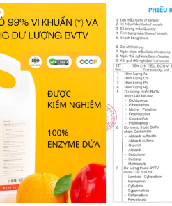 Nước ngâm rửa thực phẩm FUWA3E loại bỏ vi khuẩn và 40+ dư lượng BVTV 3.8L