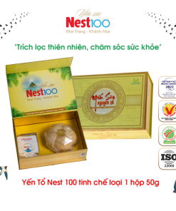 Yến tổ Nest100 – Tinh chế loại 1 (Hộp 50g + túi)