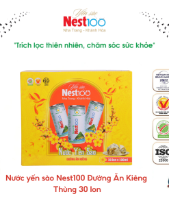 Nước yến sào Nest100 đường ăn kiêng lon 190ml – Thùng 30 lon