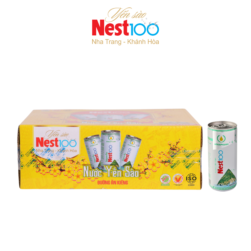 Nước yến sào Nest100 đường ăn kiêng lon 190ml – Thùng 30 lon