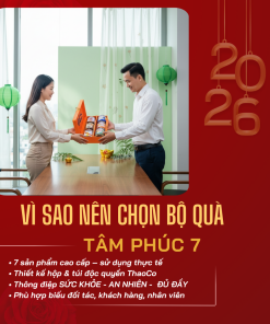 Hộp Quà Khai Trương Cao Cấp Thaoco – Tâm Phúc 7 | Set quà khai lộc đầu năm cho doanh nghiệp và gia đình (kèm túi đẹp)
