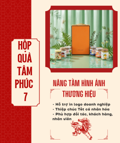 Hộp Quà Khai Trương Cao Cấp Thaoco – Tâm Phúc 7 | Set quà khai lộc đầu năm cho doanh nghiệp và gia đình (kèm túi đẹp)