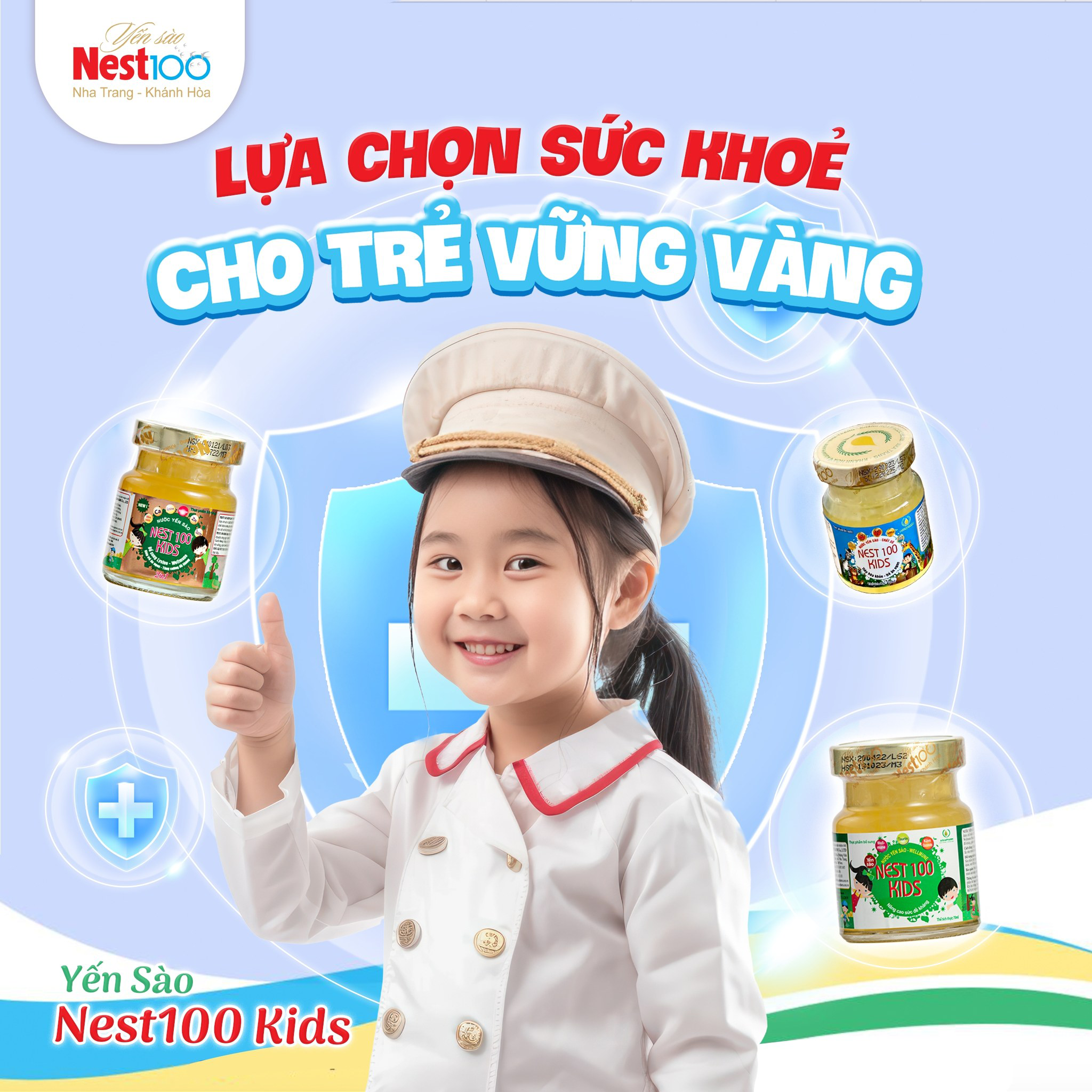 Nước Yến sào Wellmune Nest100 Kids – Nâng cao đề kháng (6 lọ)
