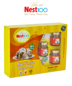 Nước Yến sào Nest100 – Chưng đường phèn (Hộp 6 lọ + túi)