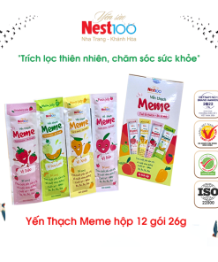Yến thạch Meme Nest100 – Tinh chất yến sào (12 gói x 26g)