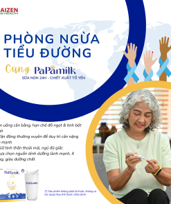 Sữa non tổ yến Papamilk Diasure – Dành cho mẹ bầu và người tiểu đường (24 gói x 32g)