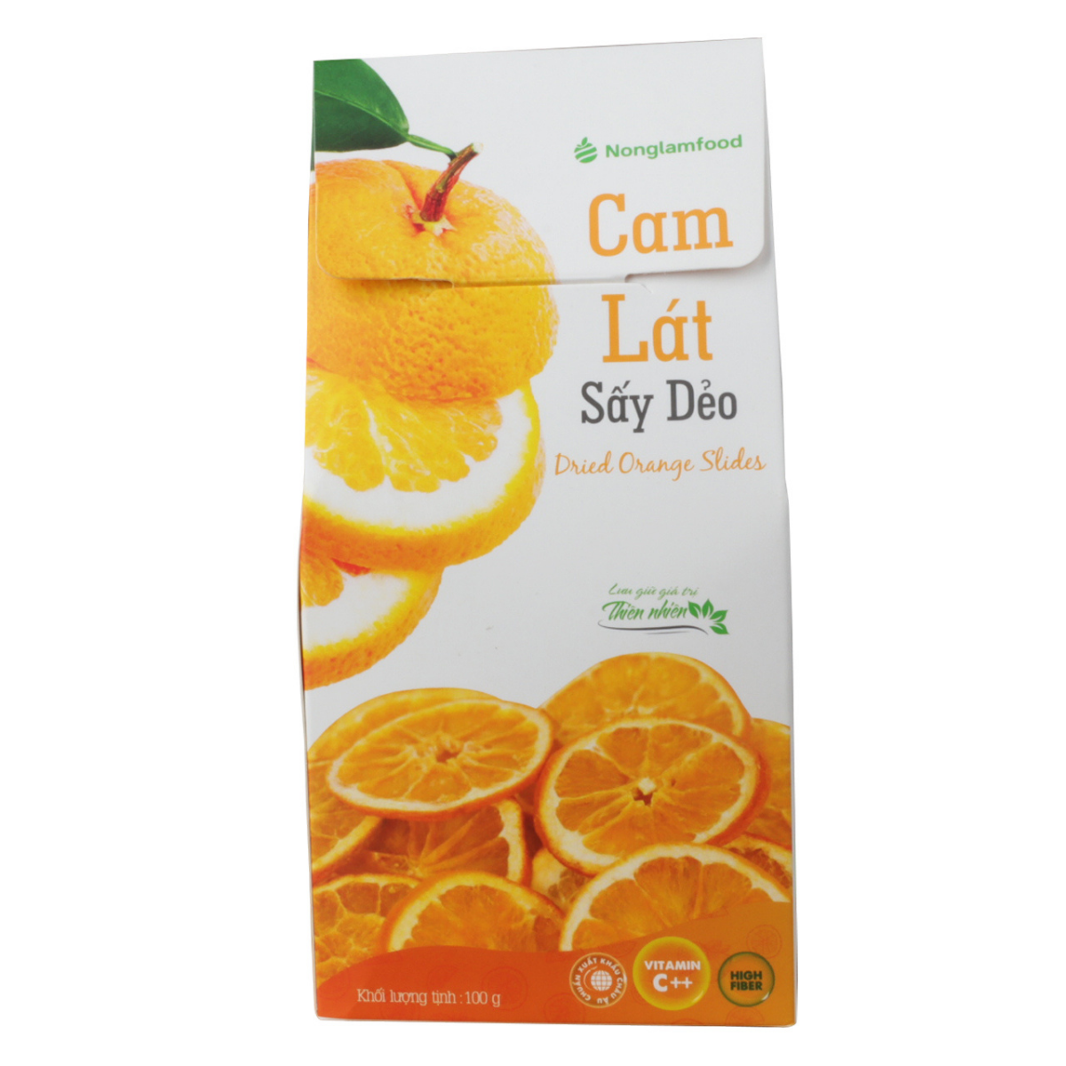 Cam lát sấy dẻo Nonglamfood – Hộp 100g