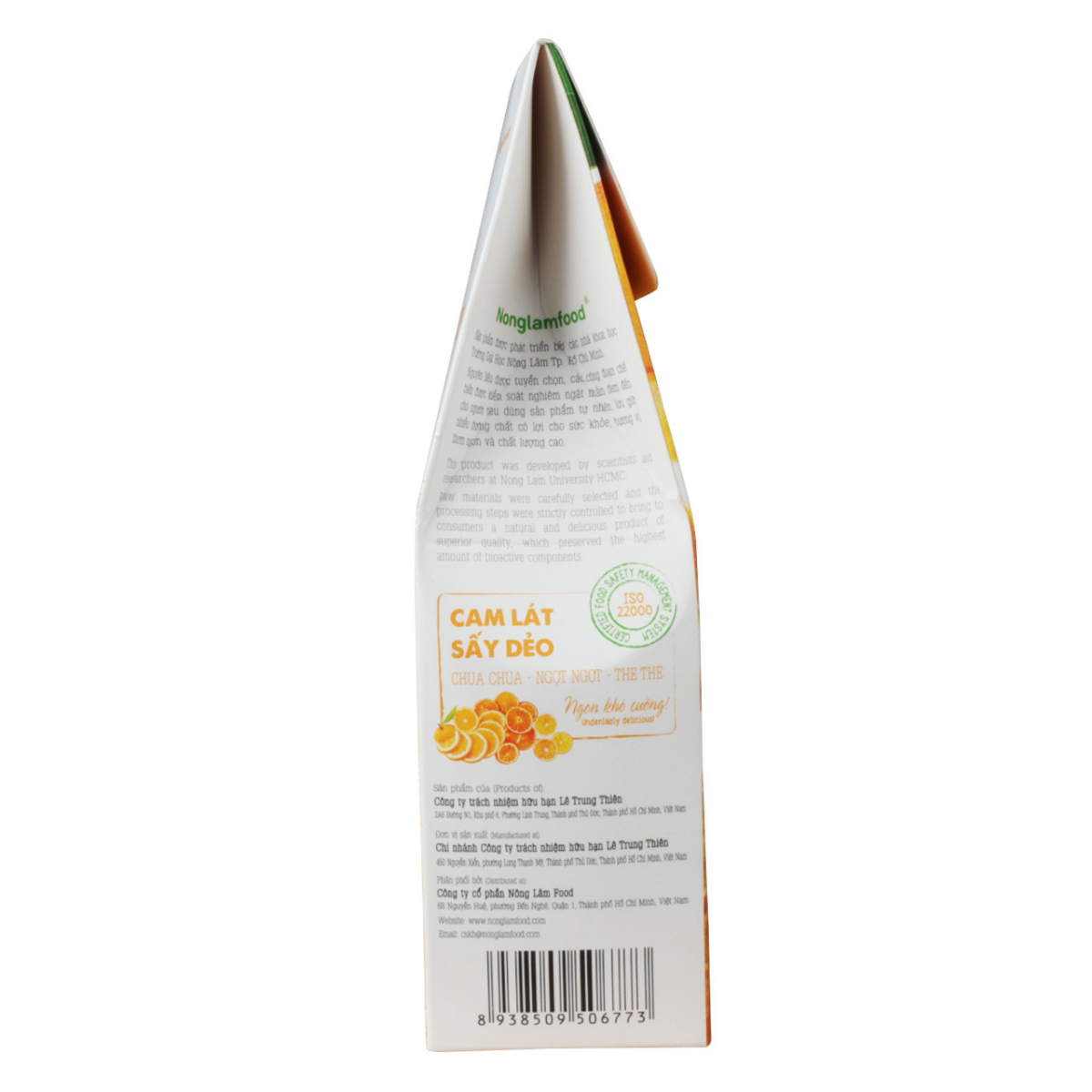 Cam lát sấy dẻo Nonglamfood – Hộp 100g