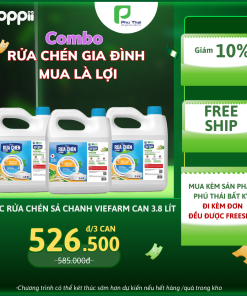 Nước rửa chén sả chanh VIEFARM 3,8 lít