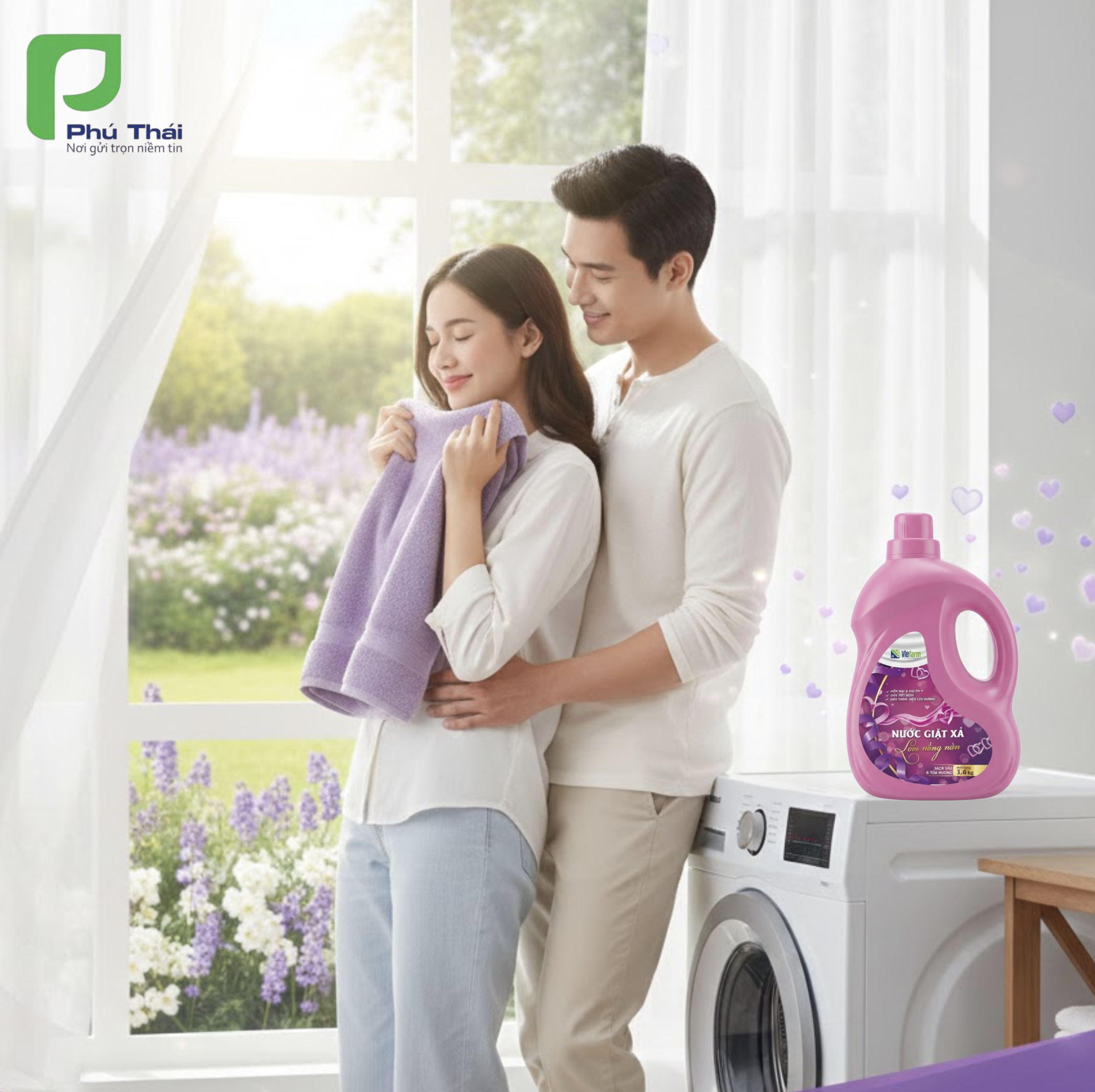 Nước giặt xả VIEFARM – Love Nồng Nàn 3,6kg