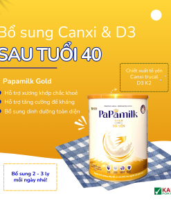 Sữa non tổ yến Papamilk Gold hỗ trợ xương khớp Lon 830Gr