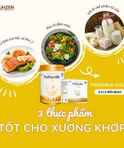 Sữa non tổ yến Papamilk Gold hỗ trợ xương khớp Lon 830Gr