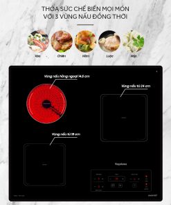 Bếp ba 2 điện từ 1 hồng ngoại Nagakawa NAG1253M