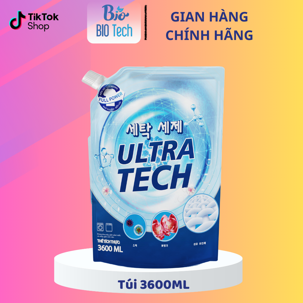 Nước giặt xả Ultra Tech hương ngàn hoa 3600ml