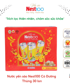 Nước yến sào Nest100 có đường lon 190ml – Thùng 30 lon