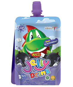 Thùng 10 gói (5 túi x 120g) INACO Jelly Drink Blackcurrant – Nước Thạch quả lý chua đen