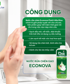 Combo 2 chai nước rửa chén gạo Econova (1.3kg x 2)
