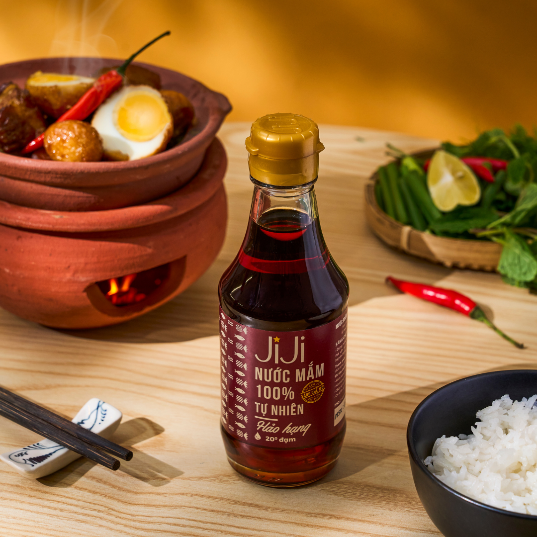Set 3 chai Nước mắm tự nhiên JI JI Hảo hạng 20 đạm 200ml