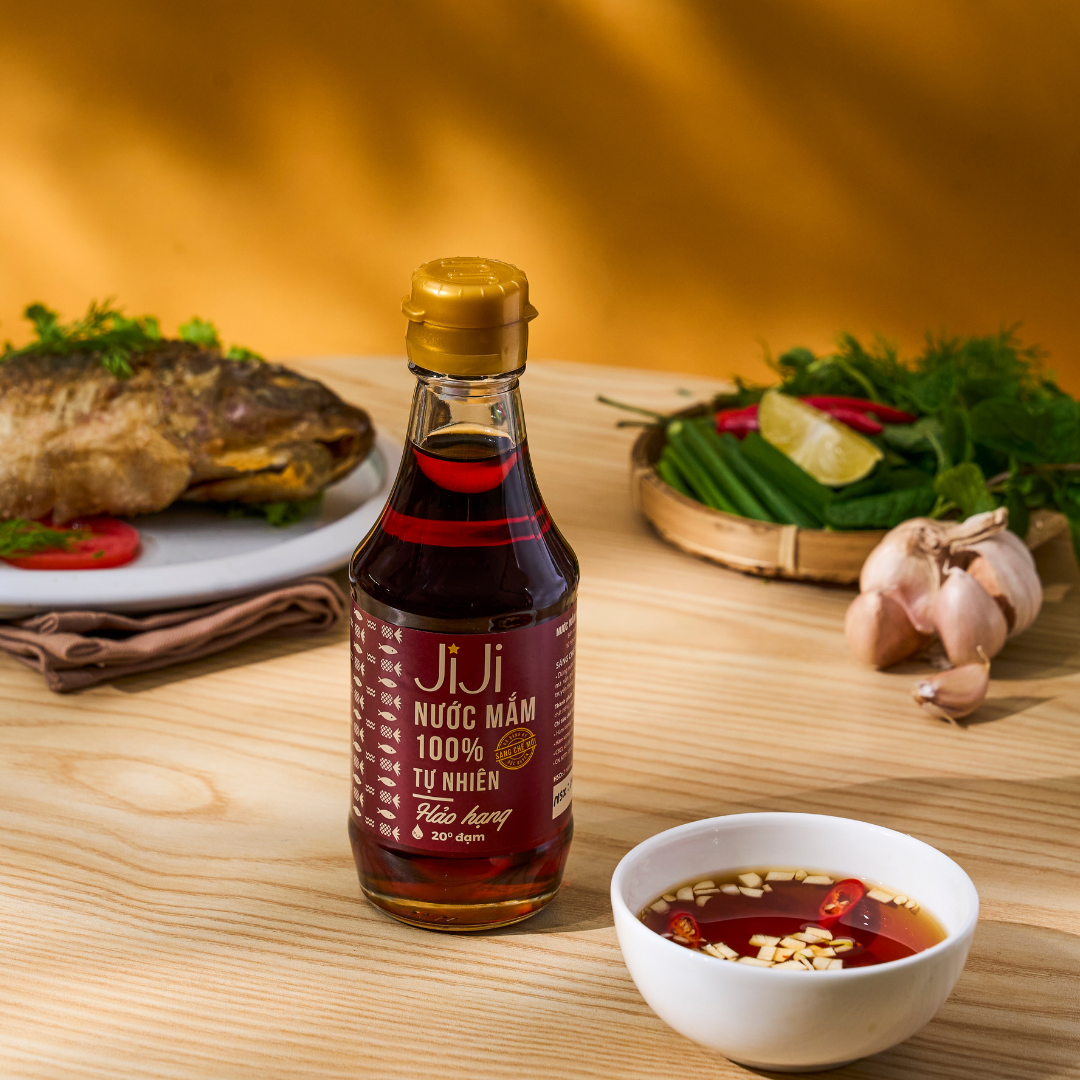 Set 3 chai Nước mắm tự nhiên JI JI Hảo hạng 20 đạm 200ml